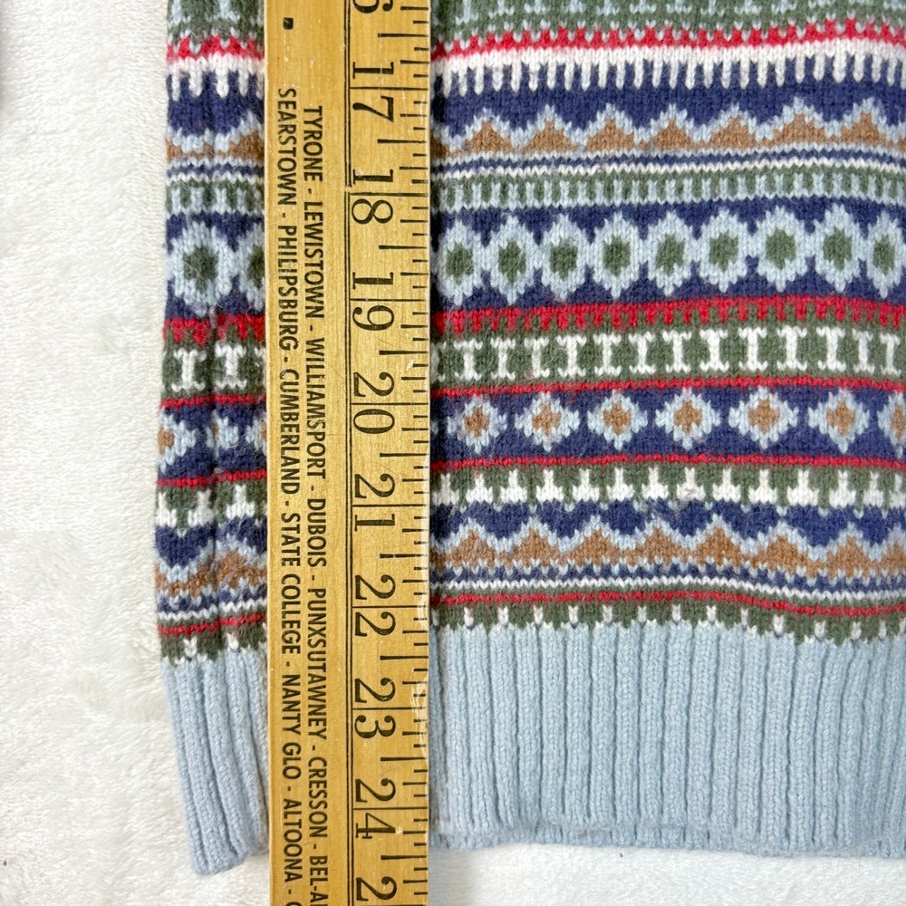 Hanna Andersson Sweater Dress Kids 120 Blue Excellent‎ Fair Isle Nordic Knit - Picture 4 of 10